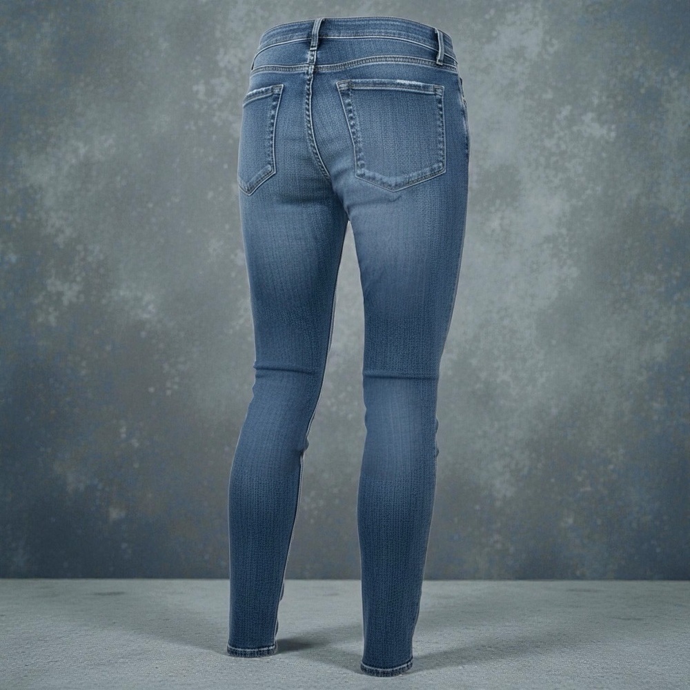LOFT Modern Skinny Jeans Distressed Medium Wash Stretch Denim Size 12 / 31 - Picture 3 of 10